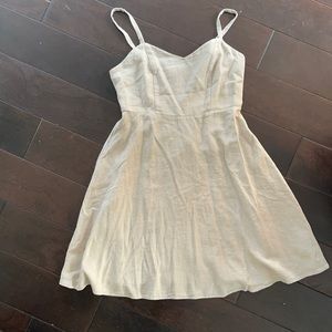 Tan linen babydoll dress - NWT!